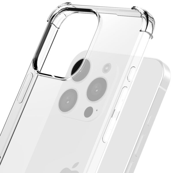 iPhone 16 Pro Max siliconen telefoonhoesje met stootrand transparant (6)