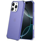 iPhone 16 Pro Max siliconen telefoonhoesje met stootrand transparant donker blauw (2)