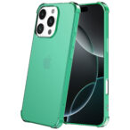 iPhone 16 Pro Max siliconen telefoonhoesje met stootrand transparant groen (2)