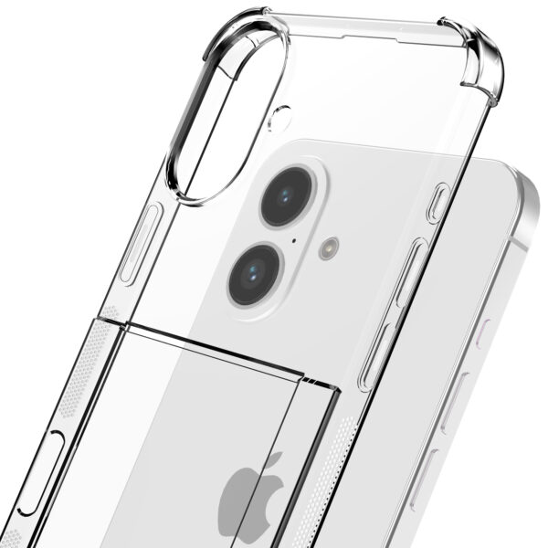 iPhone 16 telefoonhoesje transparant met pasjeshouder en stootrand (4)