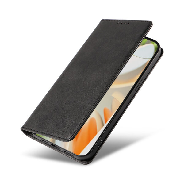 Google Pixel 9 Pro leren telefoonhoesje bookcase met pasjeshouder en magnetisch lipje (4)