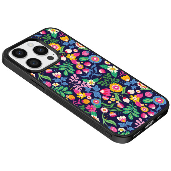 Iphone 15 Pro Max telefoonhoesje met bloemen opdruk (5)