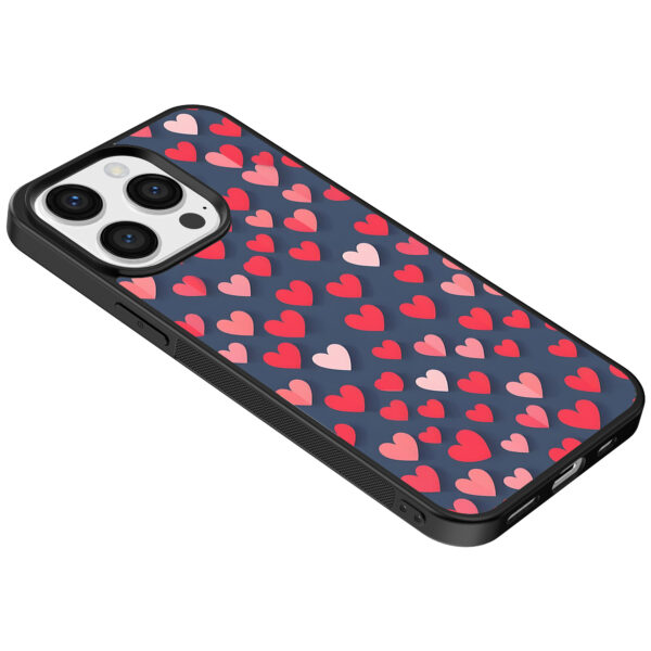 Iphone 15 Pro Max telefoonhoesje met hartjes opdruk klein (5)