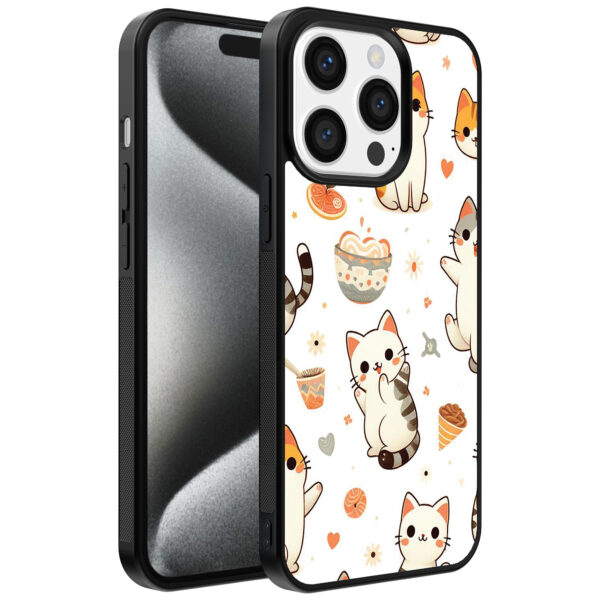 Iphone 15 Pro Max telefoonhoesje met katten opdruk (1)