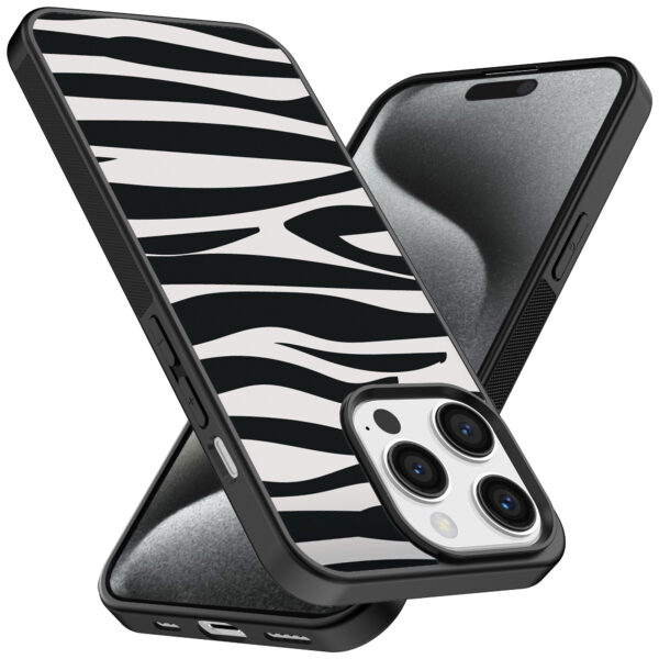 Iphone 15 Pro telefoonhoesje met zebra opdruk (2)