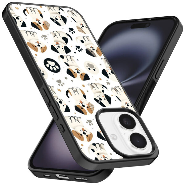 Iphone 16 Plus telefoonhoesje met honden opdruk (2)