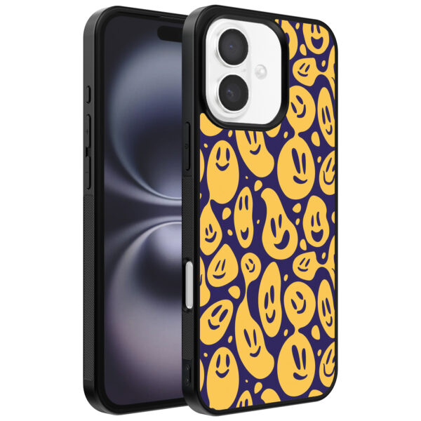 Iphone 16 Plus telefoonhoesje met smiley opdruk (1)