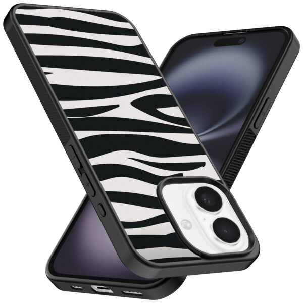 Iphone 16 Plus telefoonhoesje met zebra opdruk (2)