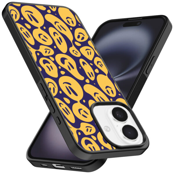 Iphone 16 telefoonhoesje met smiley opdruk (2)