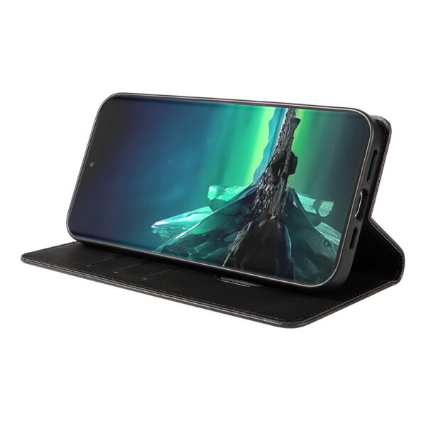 Motorola Edge 40 Neo leren telefoonhoesje bookcase met pasjeshouder en magnetisch lipje (3)