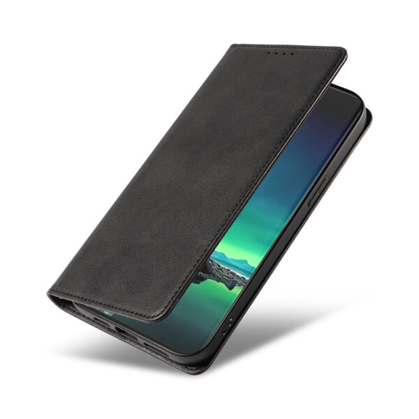 Motorola Edge 40 Neo leren telefoonhoesje bookcase met pasjeshouder en magnetisch lipje (4)