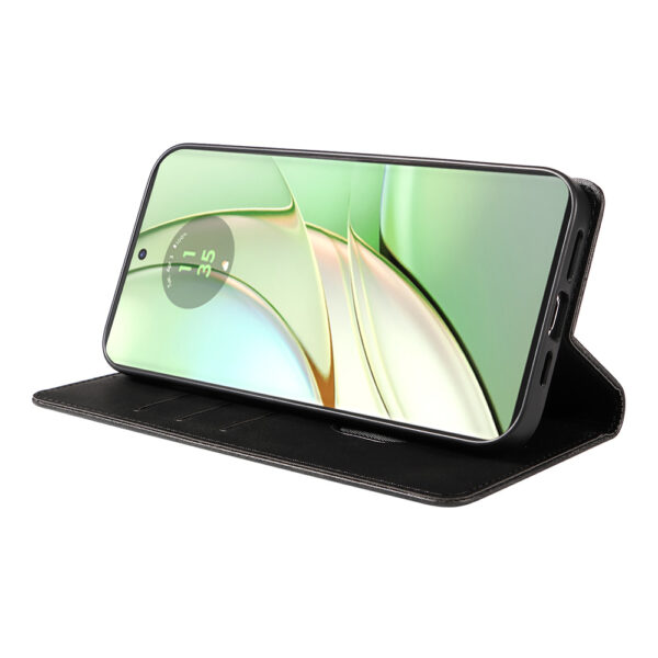 Motorola Edge 40 leren telefoonhoesje bookcase met pasjeshouder en magnetisch lipje (3)