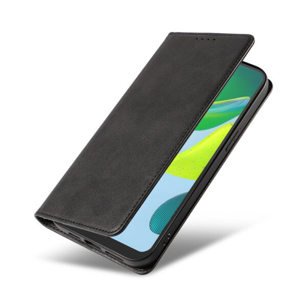 Motorola Moto E13 leren telefoonhoesje bookcase met pasjeshouder en magnetisch lipje (4)