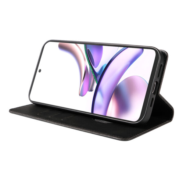 Motorola Moto G13 leren telefoonhoesje bookcase met pasjeshouder en magnetisch lipje (3)