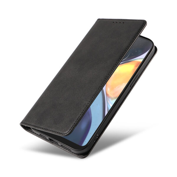 Motorola Moto G22 leren telefoonhoesje bookcase met pasjeshouder en magnetisch lipje (4)