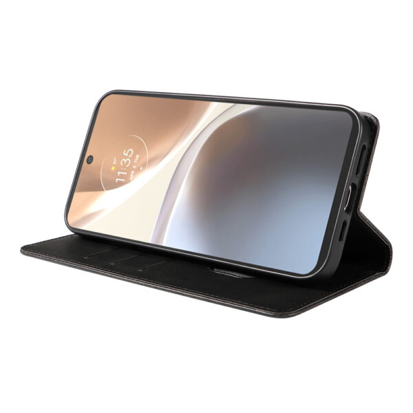 Motorola Moto G32 leren telefoonhoesje bookcase met pasjeshouder en magnetisch lipje (3)