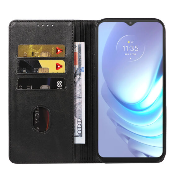 Motorola Moto G50 leren telefoonhoesje bookcase met pasjeshouder en magnetisch lipje (2)