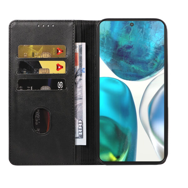 Motorola Moto G52 leren telefoonhoesje bookcase met pasjeshouder en magnetisch lipje (2)