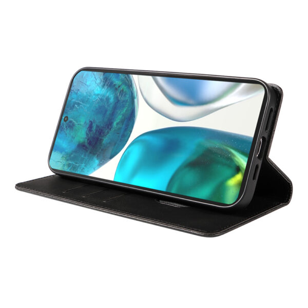 Motorola Moto G52 leren telefoonhoesje bookcase met pasjeshouder en magnetisch lipje (3)