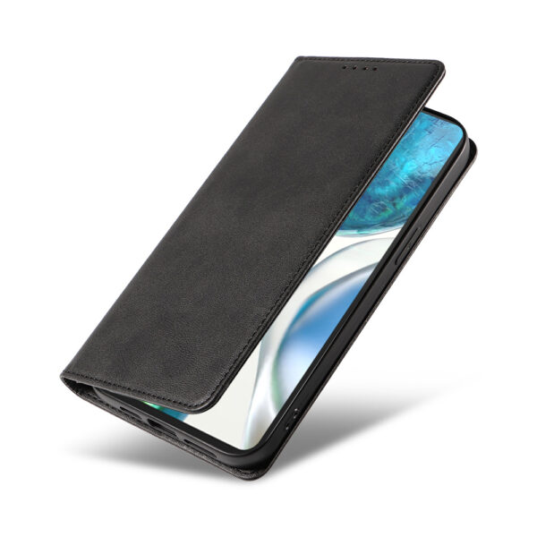 Motorola Moto G52 leren telefoonhoesje bookcase met pasjeshouder en magnetisch lipje (4)
