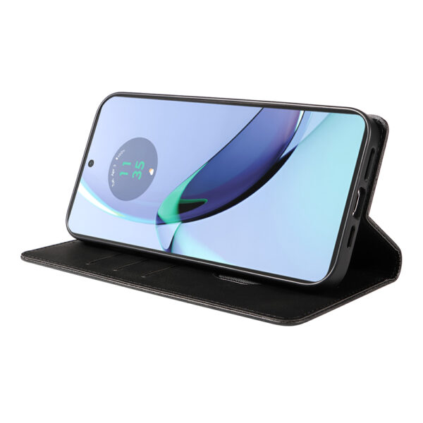Motorola Moto G84 leren telefoonhoesje bookcase met pasjeshouder en magnetisch lipje (3)