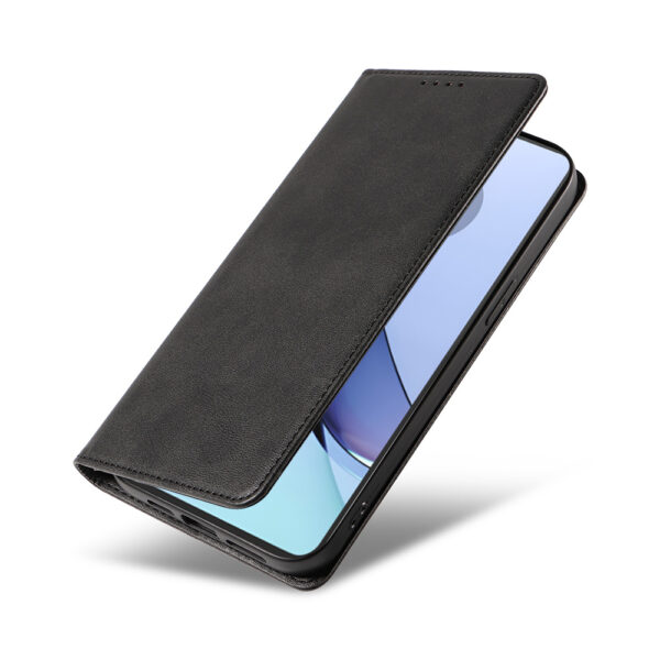 Motorola Moto G84 leren telefoonhoesje bookcase met pasjeshouder en magnetisch lipje (4)