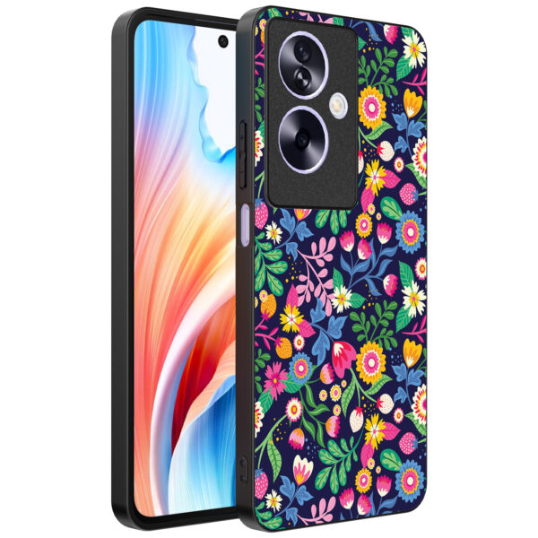 Oppo A2 telefoonhoesje met bloemen opdruk (1)