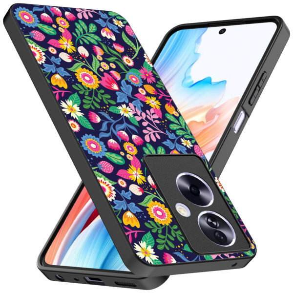Oppo A2 telefoonhoesje met bloemen opdruk (2)