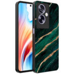 Oppo A2 telefoonhoesje met groen goud marmer opdruk (1)
