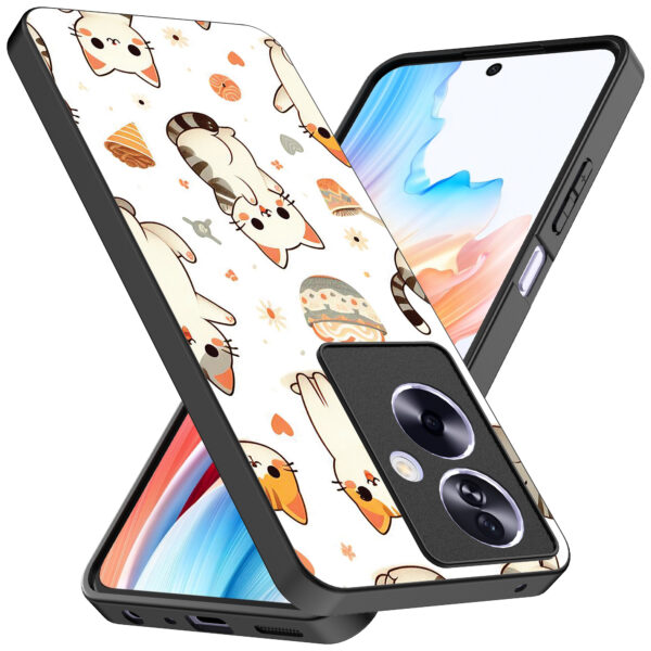 Oppo A2 telefoonhoesje met katten opdruk (2)