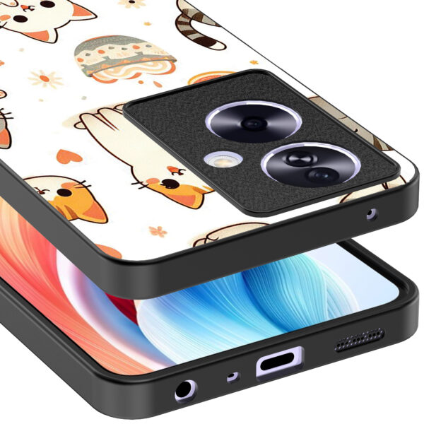 Oppo A2 telefoonhoesje met katten opdruk (4)