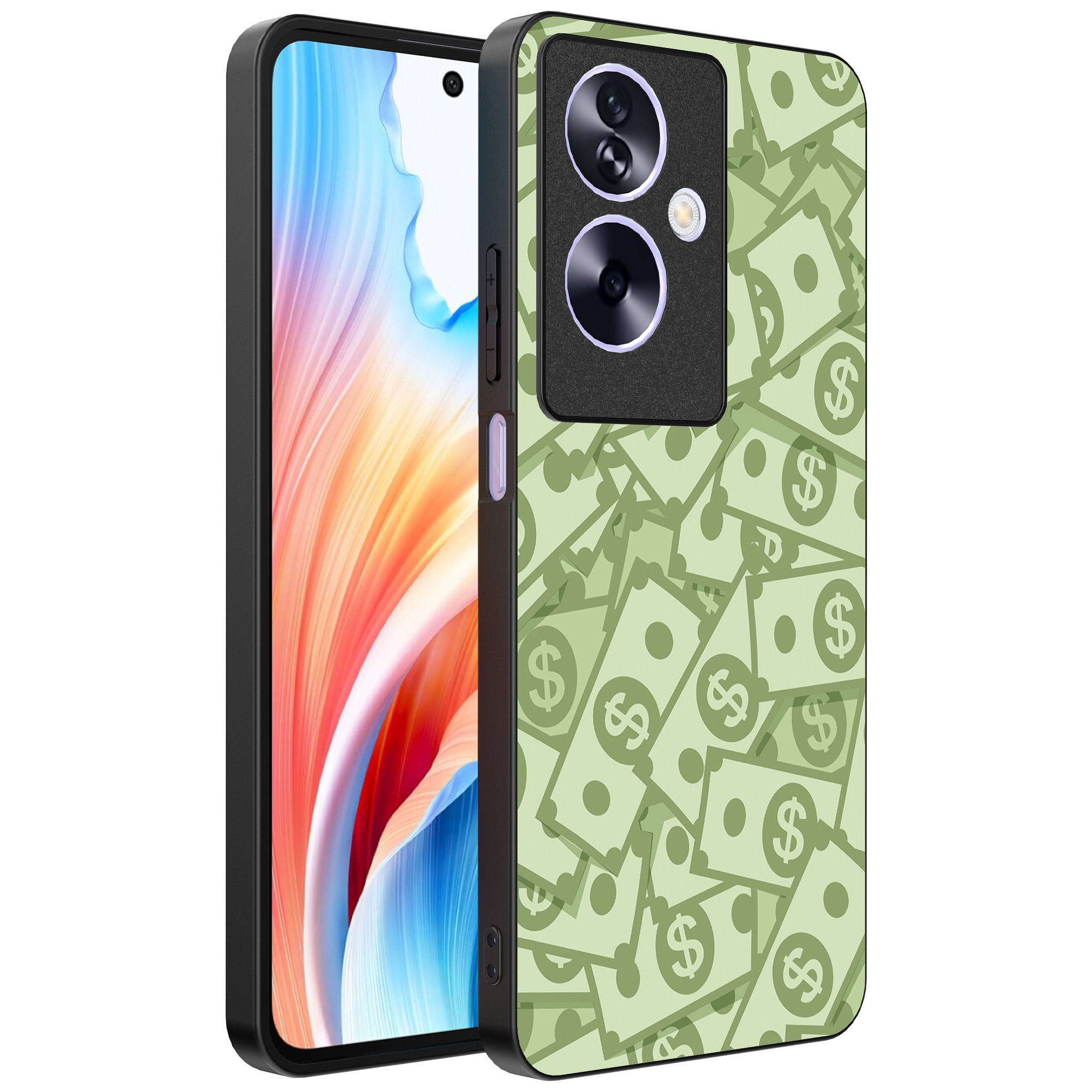 Oppo A2 telefoonhoesje met money opdruk (1)