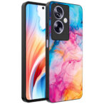 Oppo A2 telefoonhoesje met regenboog acryl marmer opdruk (1)