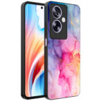 Oppo A2 telefoonhoesje met regenboog marmer opdruk (1)