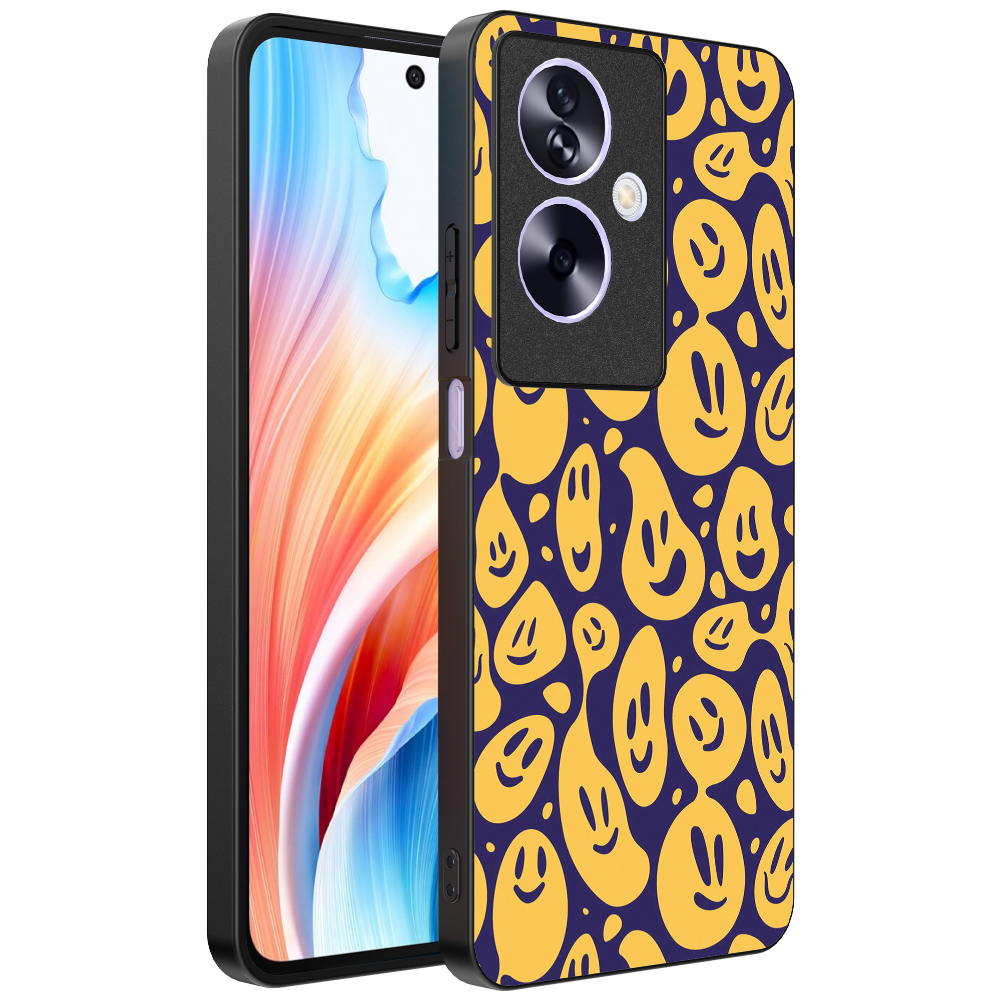 Oppo A2 telefoonhoesje met smiley opdruk (1)