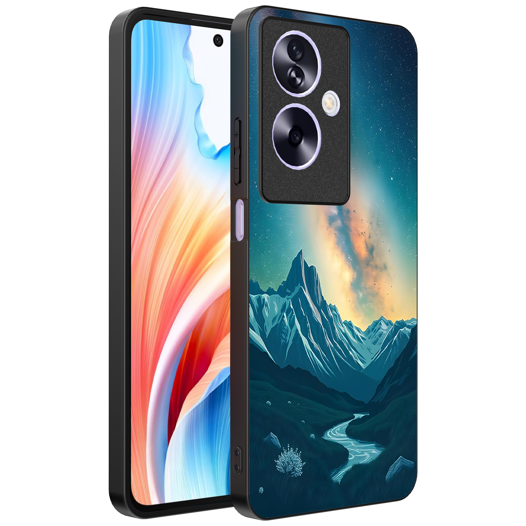 Oppo A2 telefoonhoesje met sterrenhemel opdruk (1)