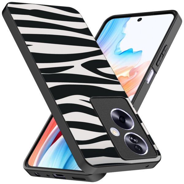 Oppo A2 telefoonhoesje met zebra opdruk (2)