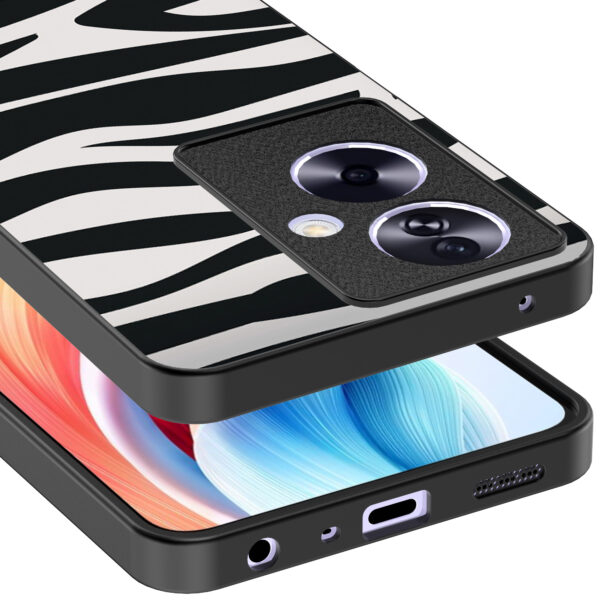 Oppo A2 telefoonhoesje met zebra opdruk (4)