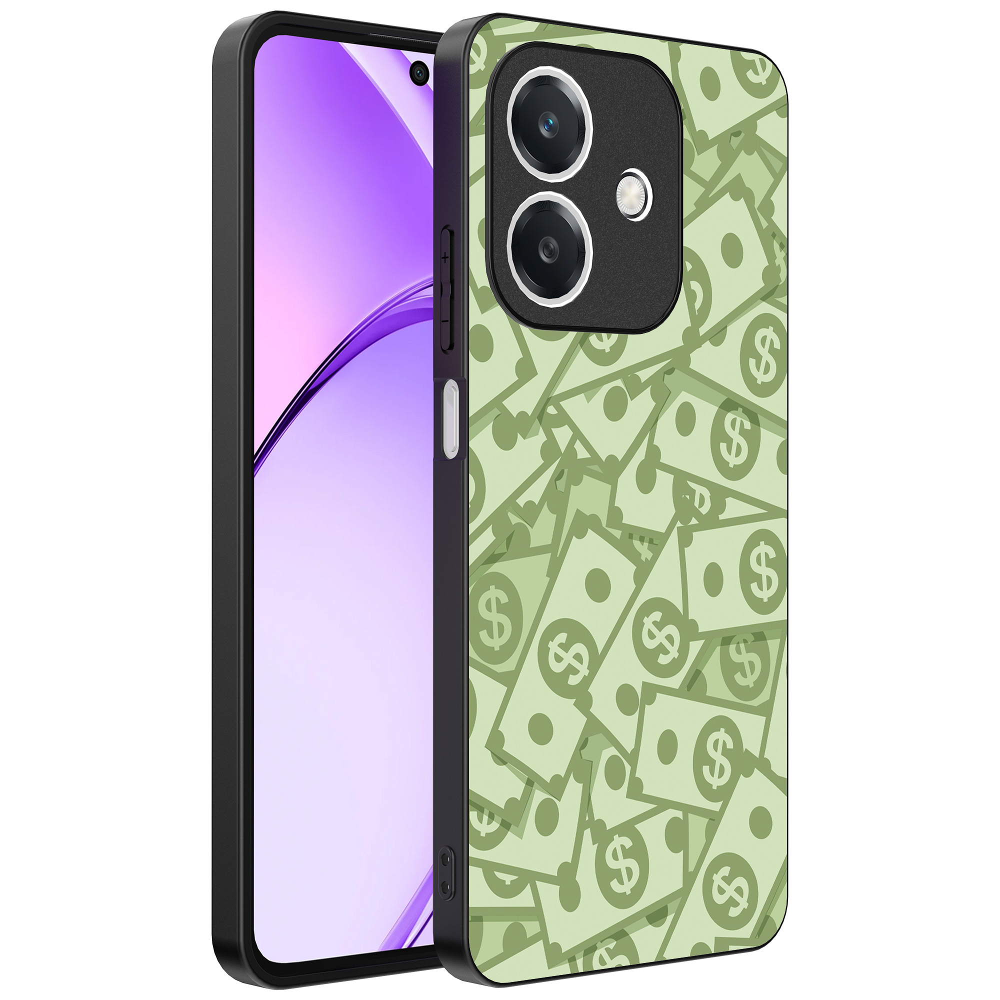 Oppo A3 telefoonhoesje met geld opdruk (1)