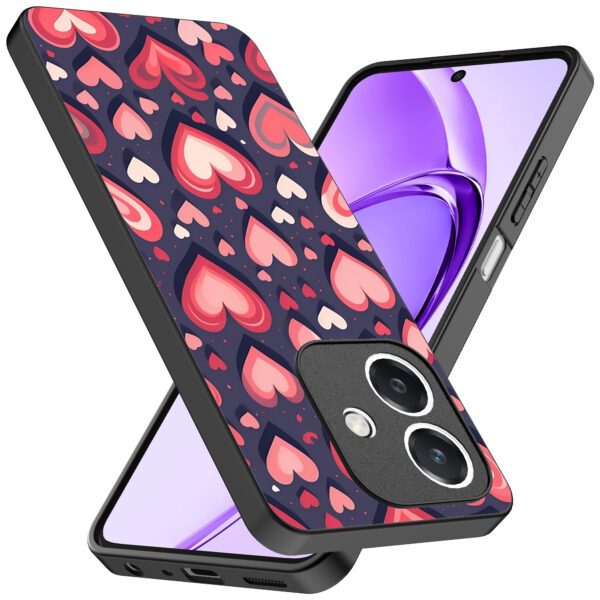Oppo A3 telefoonhoesje met hartjes opdruk groot (2)