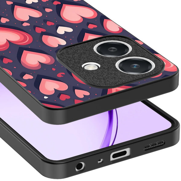 Oppo A3 telefoonhoesje met hartjes opdruk groot (4)