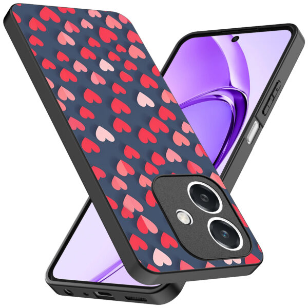 Oppo A3 telefoonhoesje met hartjes opdruk klein (2)
