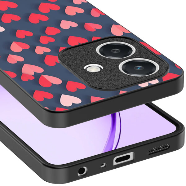 Oppo A3 telefoonhoesje met hartjes opdruk klein (4)