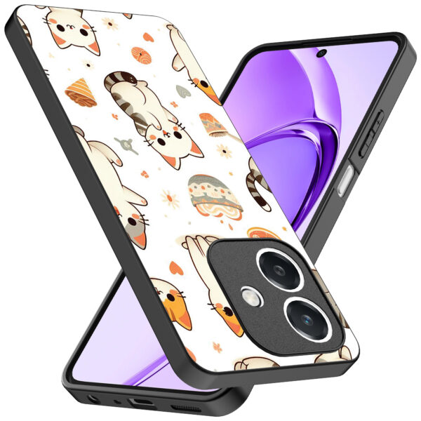 Oppo A3 telefoonhoesje met katten opdruk (2)