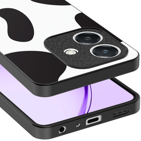 Oppo A3 telefoonhoesje met koeienvlekken opdruk (4)