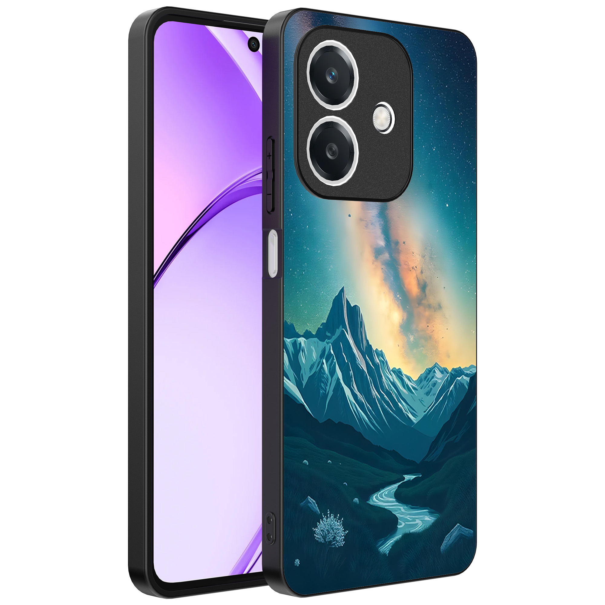 Oppo A3 telefoonhoesje met sterrenhemel opdruk (1)