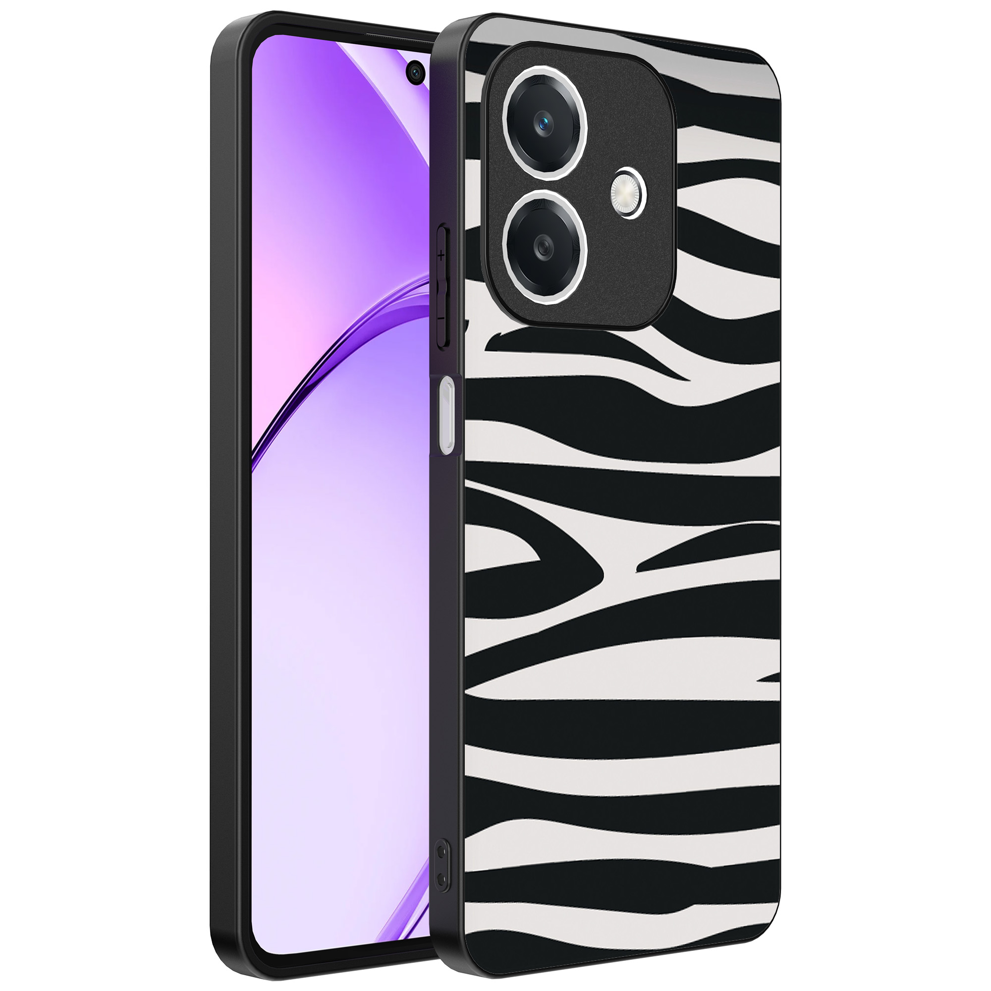 Oppo A3 telefoonhoesje met zebra opdruk (1)