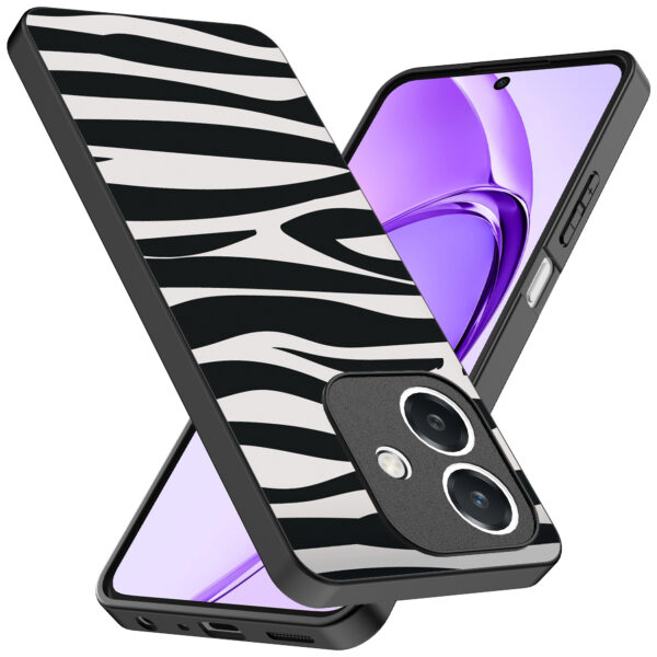 Oppo A3 telefoonhoesje met zebra opdruk (2)