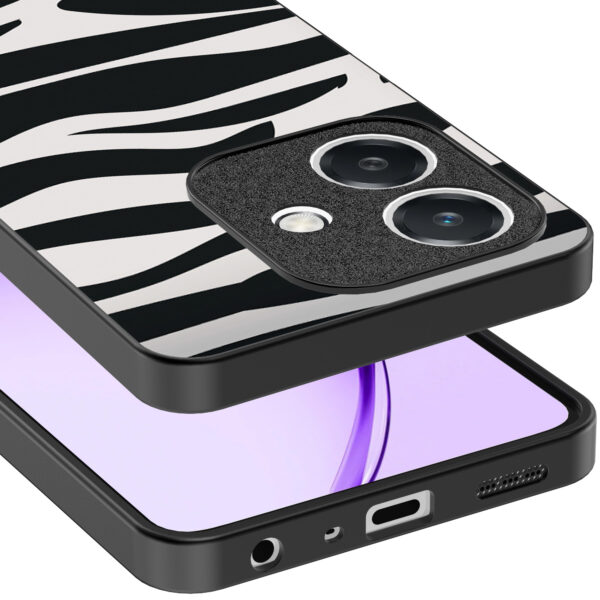 Oppo A3 telefoonhoesje met zebra opdruk (4)
