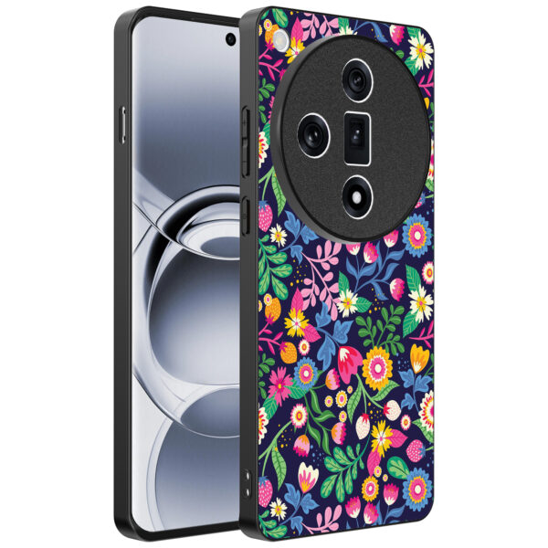 Oppo Find X7 Ultra telefoonhoesje met bloemen opdruk (1)